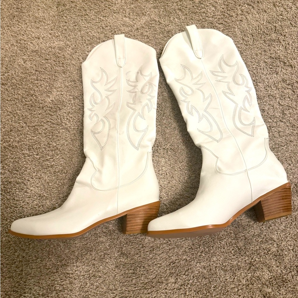 White cowboy boots